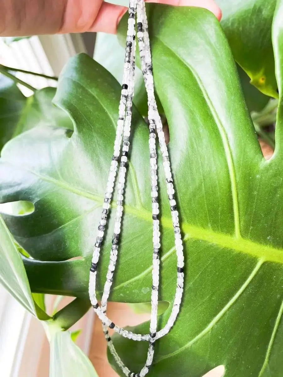 Shadow Thread – Black Tourmaline Gemstone Necklace view 5